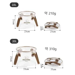 Grand seau à eau pliable NATUREHIKE pour le camping et les voyages